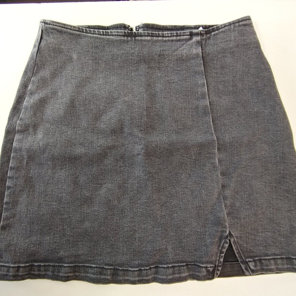 Dark Grey/Black High Waist Skirt